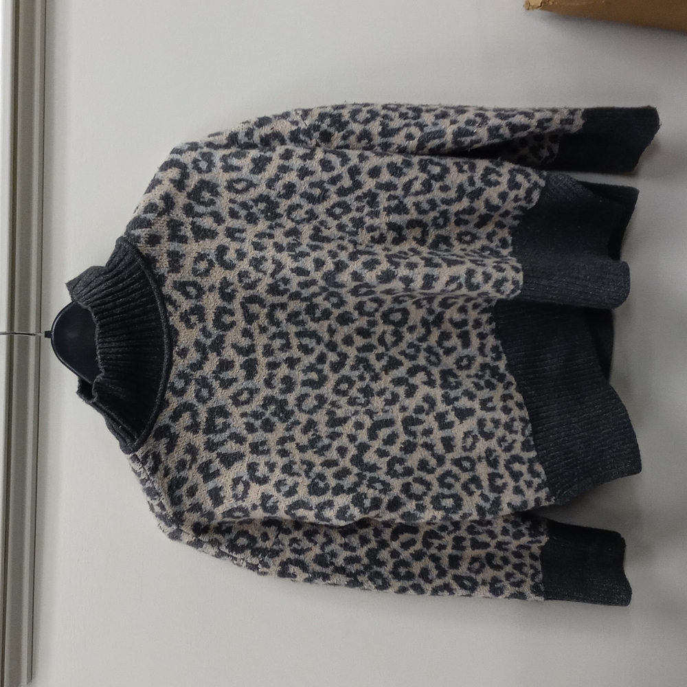 Leopard print cozy sweater